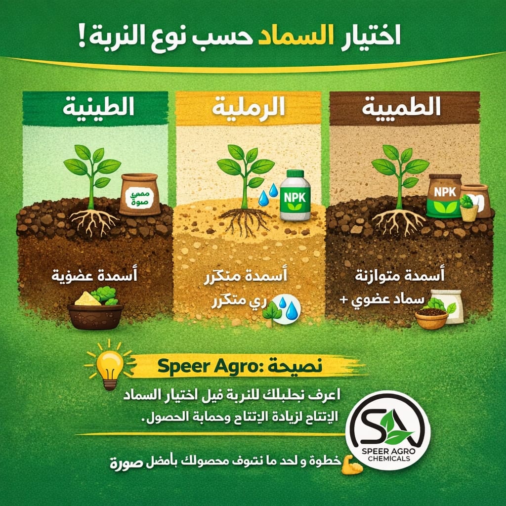 تأثير نوع التربة على اختيار السماد